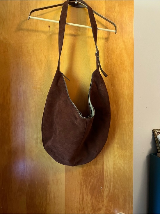 Madewell Handbags - Madewell Brown Suede Hobo Crossbody Bag